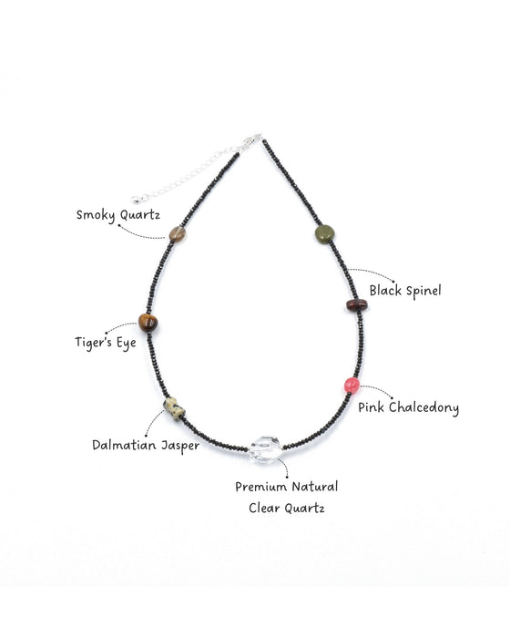 Still Moving Black Spinel Necklace