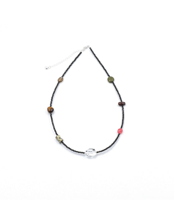 Still Moving Black Spinel Necklace