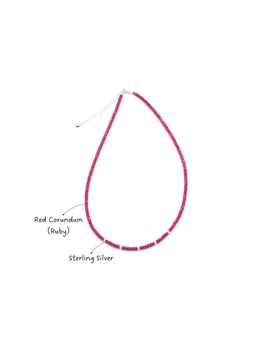 Warm Bloom Red Corundum Choker