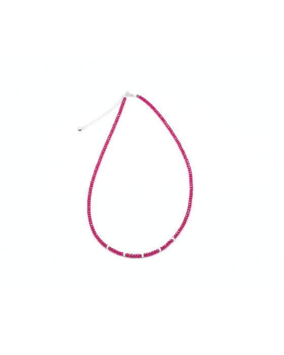 Warm Bloom Red Corundum Choker