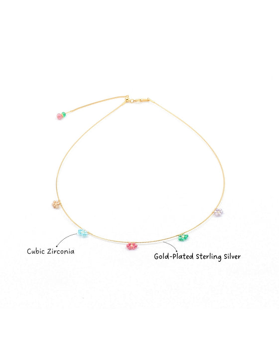 Flowers Along the Way Gold-Plated Choker