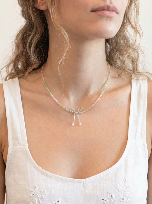 Soft Tie Sterling Silver Necklace