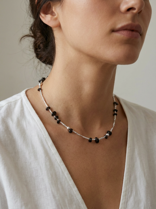 Between Day and Night Sterling Silver Necklace
