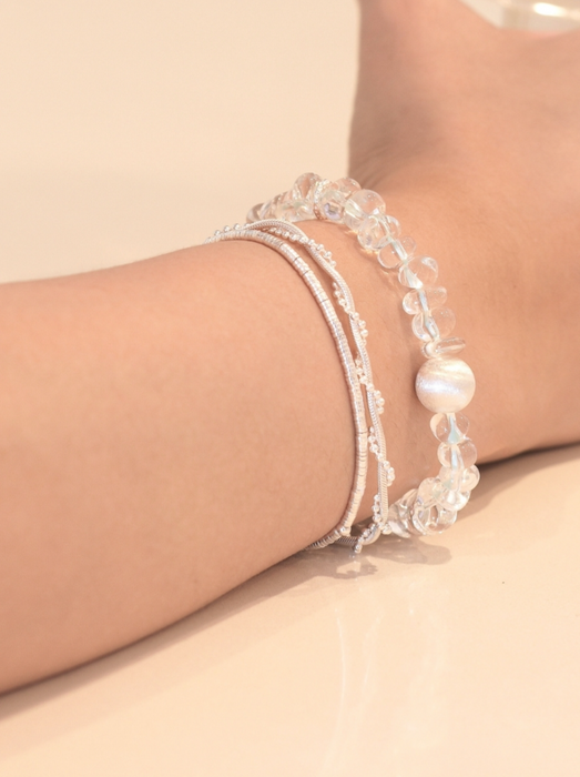 A Line of Light Clear Quartz Bracelet